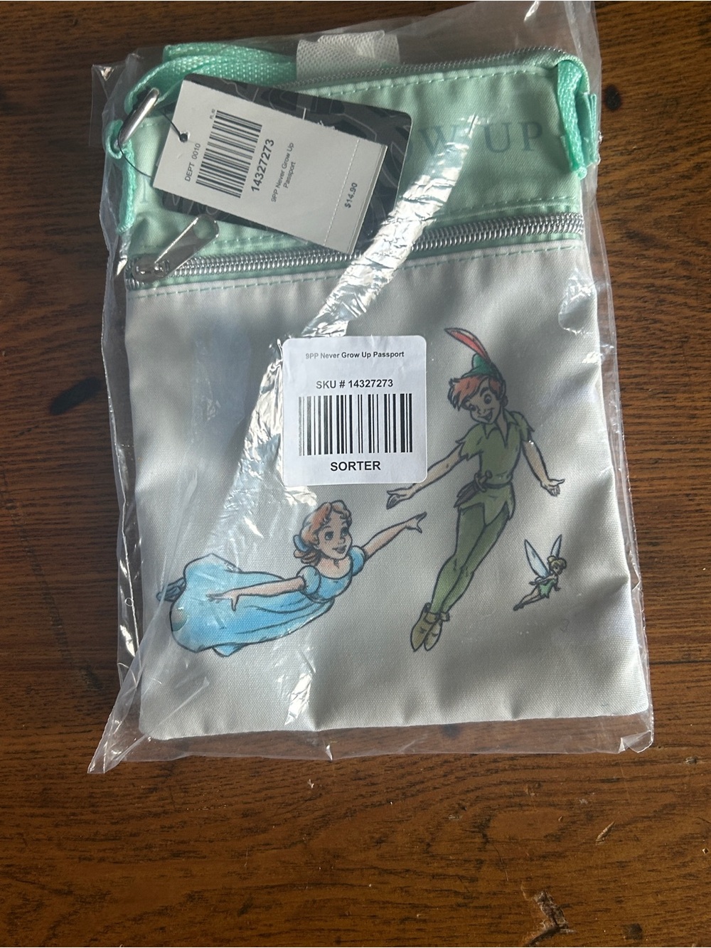 Hot Topic Mint and White Peter Pan Character Crossbody Bag